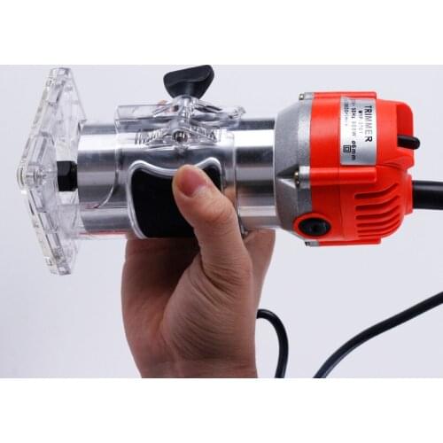 650W 3000rpm Woodworking Electric Trimmer Wood Milling Engraving Slotting Trimming Machine Hand Carving Machine Wood Route