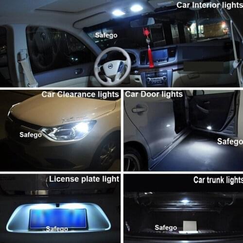 8-piece 12V 5W T10 W5W Cold White Led Car Side Wedge Reading Lamp Car Light-emitting Diode Width Direction indicator lamp Readi