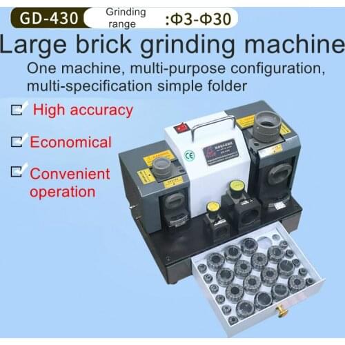 Large drill grinding machine for quick refurbishment of alloy twist drills with easy-to-operate cutting edges