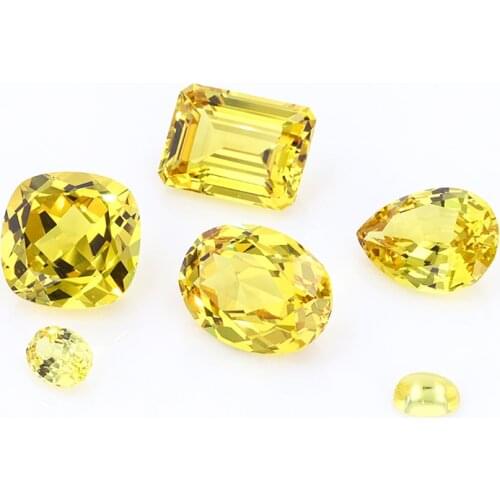 Cheerstar Oval Shape Lab Sapphire Yellow sapphire for Jewelry Making