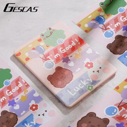 GESCAS Tablet Case For Ipad Mini/air Protective Case For Ipad Pro 11/10.5/9.7 Inches Cute Cartoon TPU Silk Dormancy Case