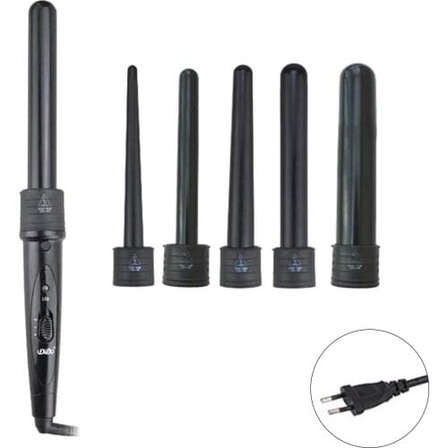 5 in 1 Electric Curling Iron Replacement Tube Tourmaline Ceramic Heating Hair Curler Beauty Modelling Hair Styling Tools Set