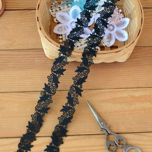 Hot sale Lace accessories Black water soluble lace width 1.8 cm H1803