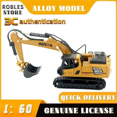 Huina1:60 Remote Control Alloy Excavator Large Remote Control Truck Simulation Excavator Remote Control Car Toy Boy Birthdaygift