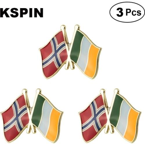 Ireland & Norway Lapel Pin Brooches Pins Flag badge Brooch Badges