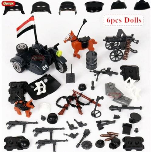 Oenux 2020 World War 2 Mini German Army Assault Special Force Soldiers Figures Military Building Block Brick WW2 MOC Brick Toy