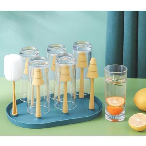 Creative Home Plastic Drain Cup Holder Water Cup Upside Down Storage Rack Kitchen Rack for Home Bar Tool 2021 New Three Colors