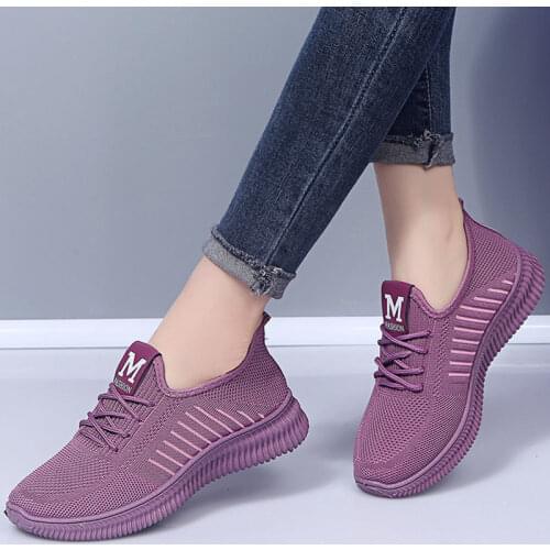 2021 Women Casual Shoes Summer Breathable Slip On Walking Shoes Ladies Outdoor Sports Sneakers Womens Vulcanized Shoes