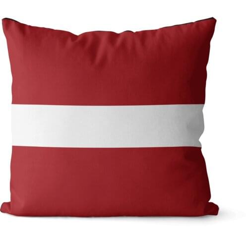 Flag of Latvia pattern square pillowcase pure cotton linen pillowcase party home decoration sofa cushion cover 45x45cm 40x40