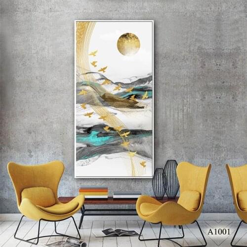 Moedrn Paintings Picture HD Prints on Canvas Abstract Fish Wall Art Picture Home Decor Living Room Paintings 60x120cm Unframed