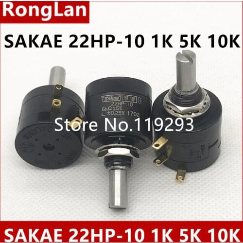 Genuine imported from Japan SAKA-E SoftBrands precision multi-turn potentiometer 22HP-10 resistance has 1K 2K 5K 10K 20K 50K-5P