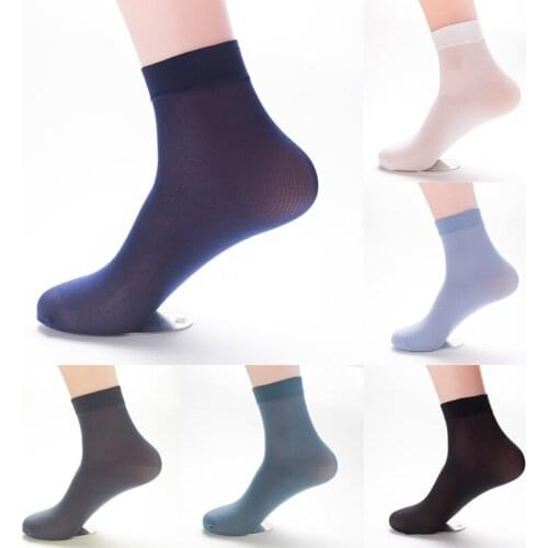 5 Pairs Men Summer Mesh Soft Non-slip Cotton Blend Socks Athletic Sport Gym Casual Socks for Outdoor Cycling Basketball Running