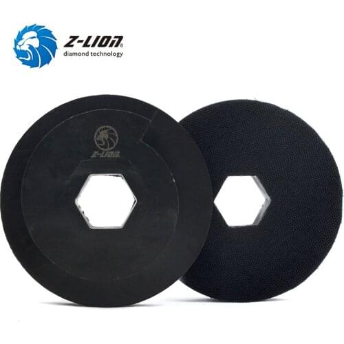 Z-LION 5" 2 PCS Snail Lock Adaptor Backer Pad For Polishing Pads 125mm Black Plastic Self Gripping Hook & Loop Backing Disc