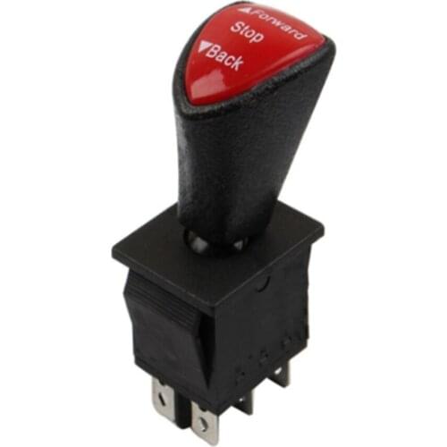 Forward-Stop-Back DPDT 6Pin Latching Slide Rocker Switch AC 250V 16A AC 125V 20A Black KCD4-604-6P 31x25mm Remote
