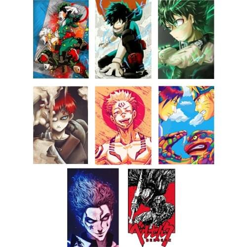 Popular Anime Midoriya Izuku Patches for clothes Gaara and Hisoka Clothing patches Appliques on clothes DIY patches for children