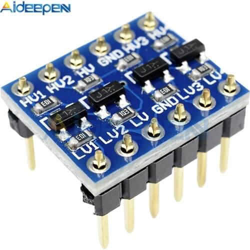 10Pcs 4 Channel IIC I2C Logic Level Converter Bi-Directional Board Module 5V 3.3V DC For Arduino With Pins