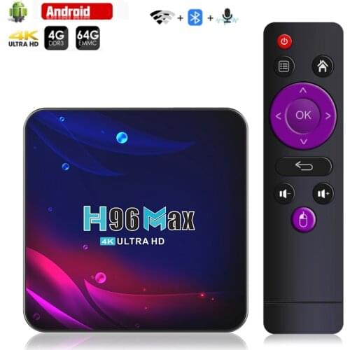Wifi Bluetooth Smart TV Box Android 10 4G 64GB 4GB 32GB Android 4K Google Voice Media Player H96MAX TVBOX Set Top Box 2GB16GB