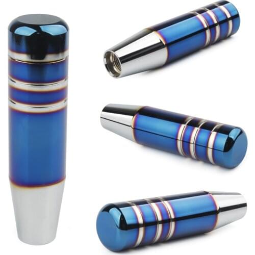 JDM Burnt Blue Universal 13cm Car Aluminum Alloy Burnt Blue Gear Shift Knob Automatic Manual Transmission Shifter Lever Head