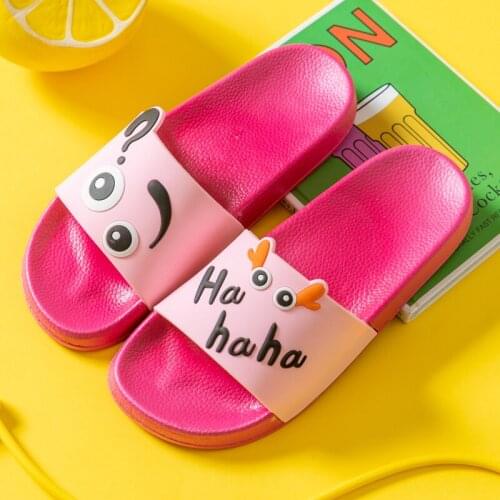 Cartoon Female Slippers Home Non-Slip Children Cute Bathroom Comfortable Beach Indoor Sandals Pvc Summer Question Mark Emoticon