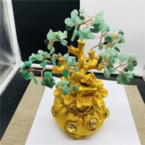 Lucky tree!!!Natural East Forest jade crystal gem tree Aura