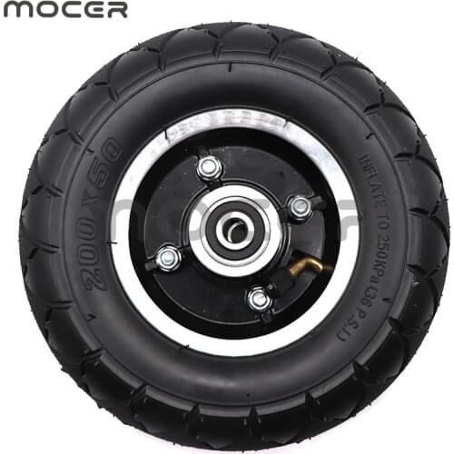 Electric Scooter Tyre With Wheel Hub 8" 200x50 Inflation Vehicle Aluminium Alloy Pneumatic Tire