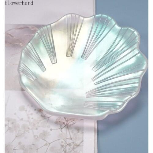 DIY Epoxy Resin Molds Dish Plate Leaf Texture Shell Mirror Surface Silicone Mold Silicon Baking Mold Clay Mold Tray Mold