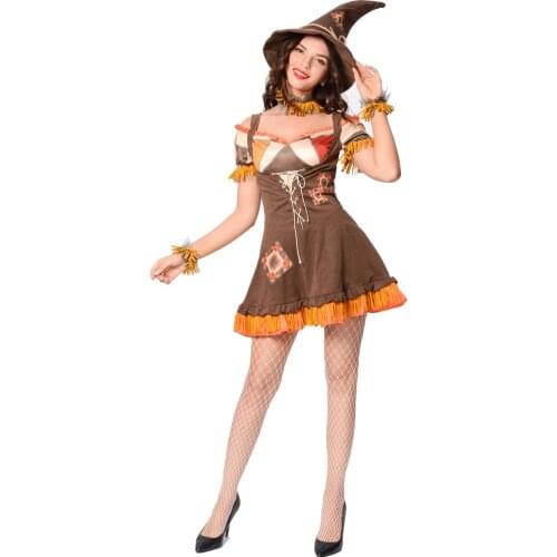 Dance Cosplay Clown Witch Costume Wizard of Oz Mexican Drama Stage Costume Halloween Costume halloween costumes for women