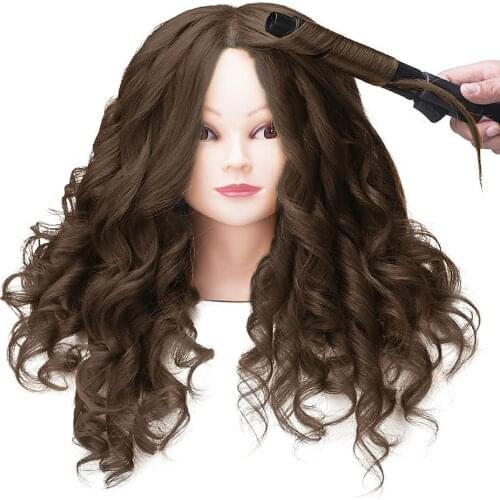 Best Quality 65CM 100% High Temperature Fiber Training Head Hairdressing Practice Makeup Training Mannequin Head