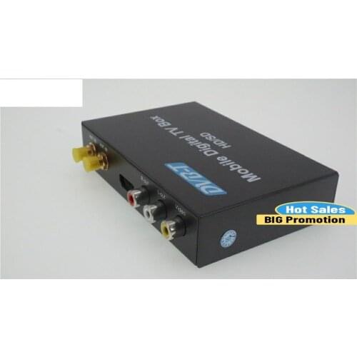 In Car Digital TV DVB-T MPEG-4 Digital TV Dual Tuner Receiver Box Tuner for Car