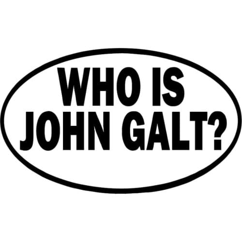 Who Is John Galt of Vinyl Decal Sticker Car Styling Car Window Wall Bumper Cool Graphics Decorate Jdm