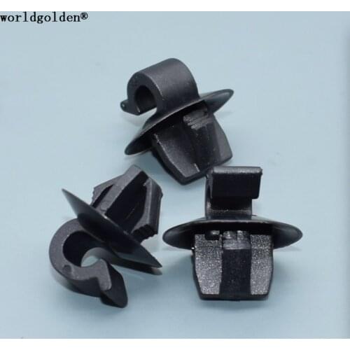 Worldgolden 100pcs auto fasteners Lock Cable Retaining Clip BS140 for TOYOTA#90469-06005(9046906005)