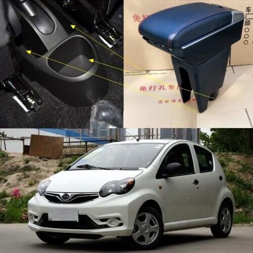 CITYCARAUTO USB FOR BYD F0 CAR Car armrest box central Storage box with cup holder LED USB interior holder box FOR BYD F0 FO