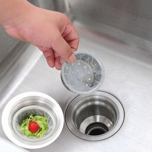 100pcs Kitchen Sink Organizer Sink Cover Filter Bag Portable Leaky Filter Garbage Storage Bag Kitchen Supplies