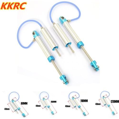 2pcs Metal Negative Pressure 90/100/110/120mm Shock Absorber Double Spring Damper For 1/10 RC Crawler Axial SCX10 90046 D90 TRX4