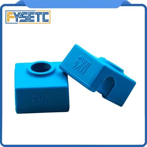 5pcs MK9 Silicone Socks Heater Block Cover Silicone Insulation Blue 20*20*10mm For Replicator Anet Prusa Tronxy x5s MK7/MK8/MK9