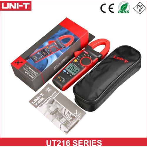 UNI-T Digital Clamp Meter UT216B UT216C UT216A UT216D True RMS AC DC Voltage DCA Resistance Capacitance Freq NCV VFC AUTO Range
