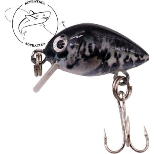 26mm/1.2g Artificial Topwater Crank Anti-Corrosion Plastic Fishing Lure Bionic 3D Eyes High Quality Fishing Lure Hard Bait