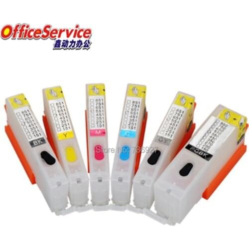 PGI-250 CLI-251 PGI250 251XL Refillable ink Cartridge For Canon PIXMA MG6320 MG7120 IP8720 MG7520 printer with chip