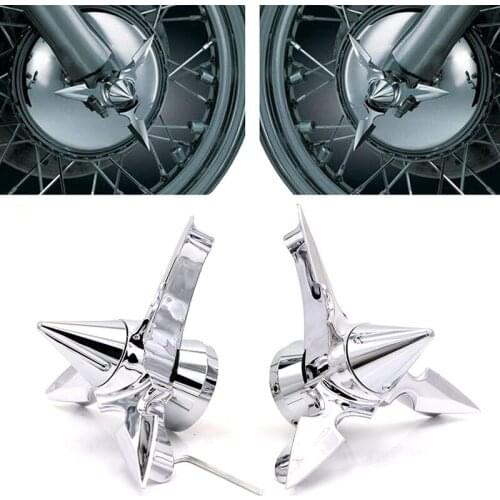 Spinning Front Axle Cap Nut Covers for Touring Sportster Dyna VRSC XG Softail V-Rod Road King Street Glide