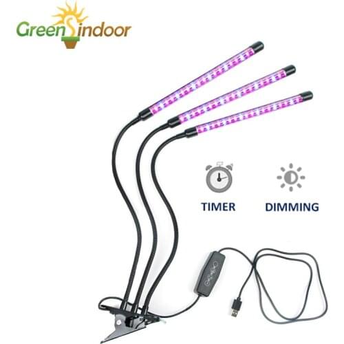 Indoor LED Grow Light 5V USB Lamp For Plants Timer Phytolamp For Seedlings Dimmer Phyto Lamp Red And Blue Leds Desk Flowers Home
