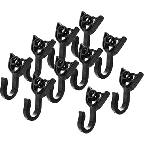 10Pack BlaCk Plastic Hook Outdoor Camping Awning Hook Universal Holder Hanger Hooks Camping Accessories Hook