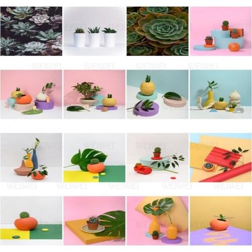 Succulents Potted Full Square Round Diamond Painting Home Decoration Handmade Gift Green Cactus Mosaic Patch Diamond Embroidery