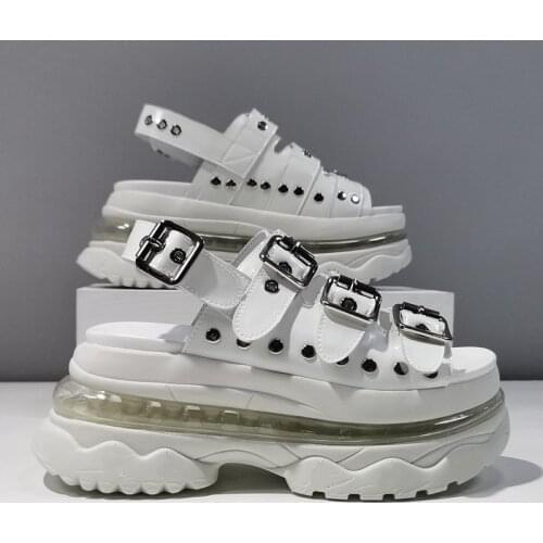 Thick Bottom Sandals 2omens Summer 2021 New air Cushion Muffin Shoes Leisure Sports Fashion Cool Dad Roman Shoes Fashion