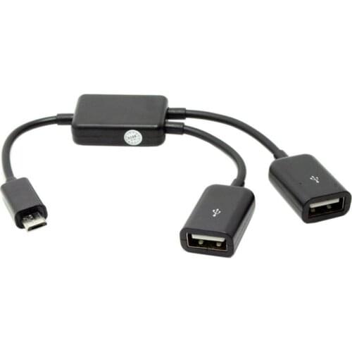 Micro USB/Type C naar 2 OTG Dual Port HUB Kabel Y Splitter Micro-USB voor adapter Converter Tablet Type-C Android Toetsenbo H7F2
