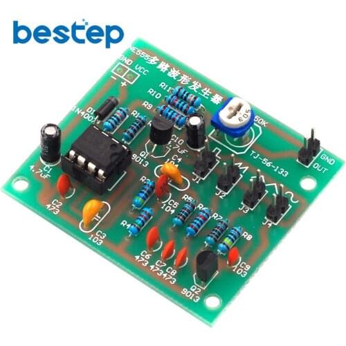DIY Kits NE555 Multi-channel Waveform Generator Suite Sine Triangle Square Wave Electronic Training Kit