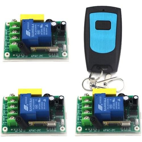 New Smart House RF 1 Channel Wireless Remote Control Switch 220V 30A Relay Receivers 200m Transmitter Free Shipping SKU: 5313