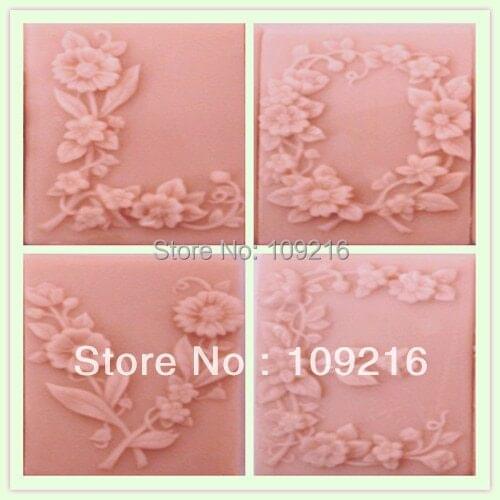 Wholsale!!wholesale!!4pcs/set L-O-V-E Flowers (ZX989) Handmade Soap Mold Crafts DIY Mold