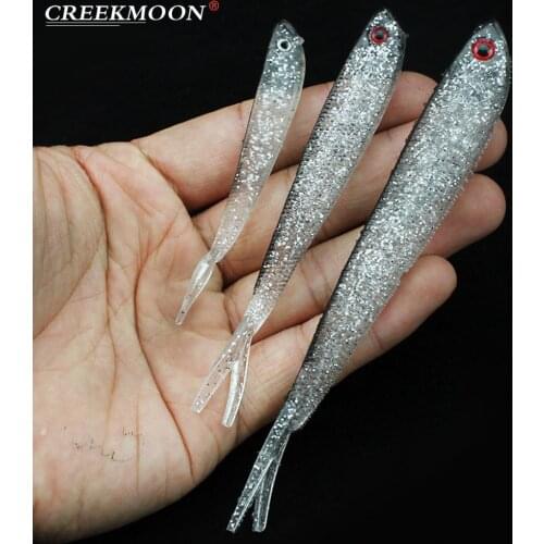 20Pcs Reflective Soft Fishing Lure Wobbler Swimbait Minnow Shad Manual Silicone Isca Artificial Bait Carp Jig Fish Pesca 10/13cm