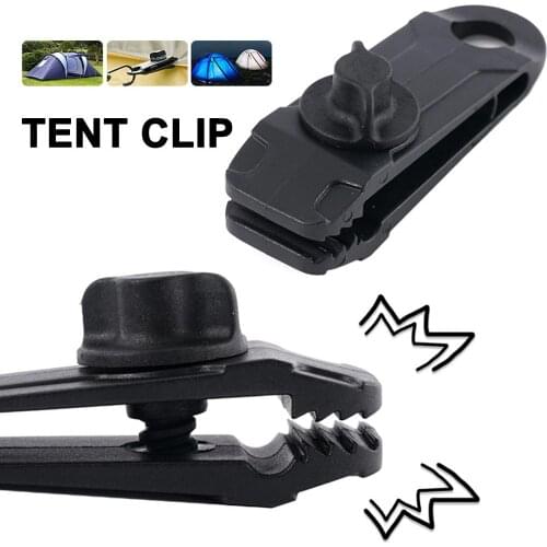 Tent Clip Adjustable Plastic Windproof Tent Clip Reusable Outdoor Tarpaulin Clips for Activity Camping Canopy Clips Nylon Spiral