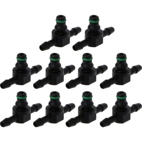 10 Pcs T Type Connector Pipe Hose Joiner Tube Fuel For Bosch 110 Series Injector